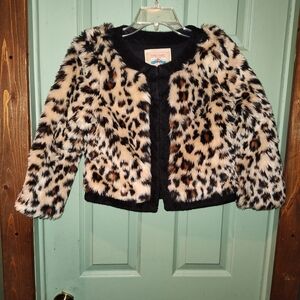 Leopard Print Faux Fur Flying Tomato Jacket